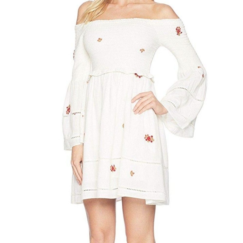 NWT Free People XS ivory peasant dress